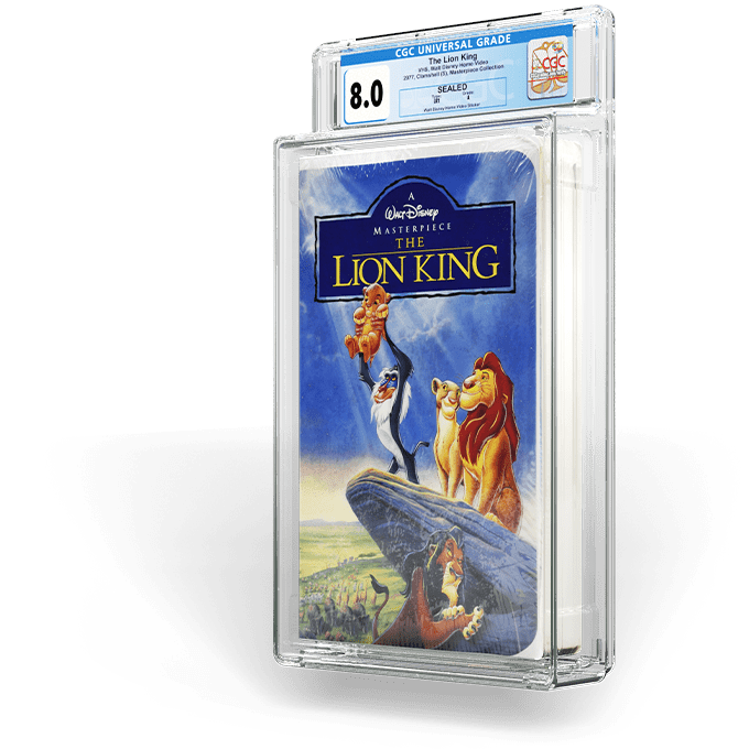 The Lion King home video in a CGC holder