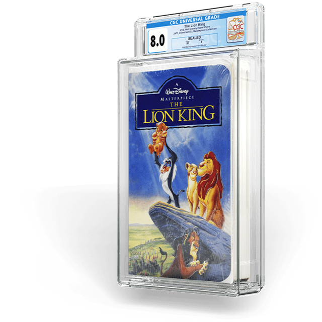 The Lion King home video in a CGC holder